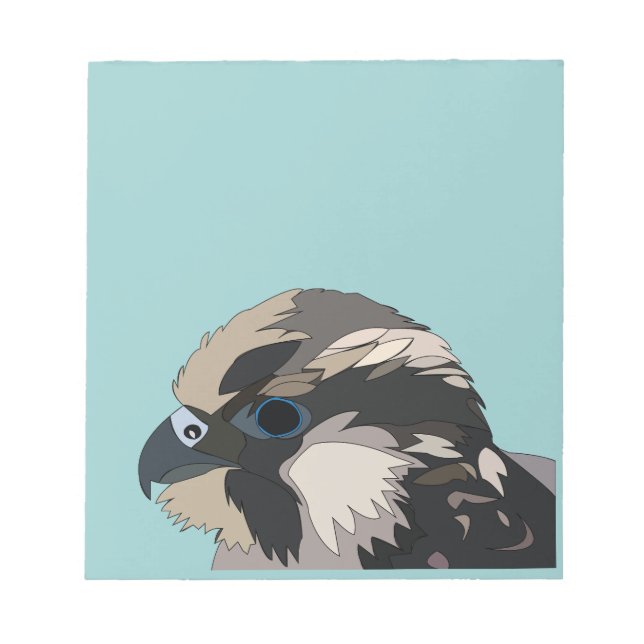 Bloco De Notas Peregrine Falcon Bird Art (Frente)