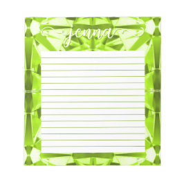 Bloco De Notas Peridot Gemstone Vinculado Personalizado