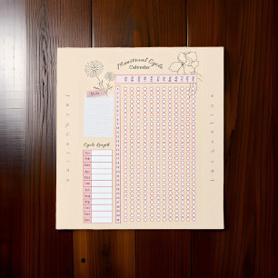 Bloco De Notas Período Amigo do Ciclo Básico Mensal das Mulheres