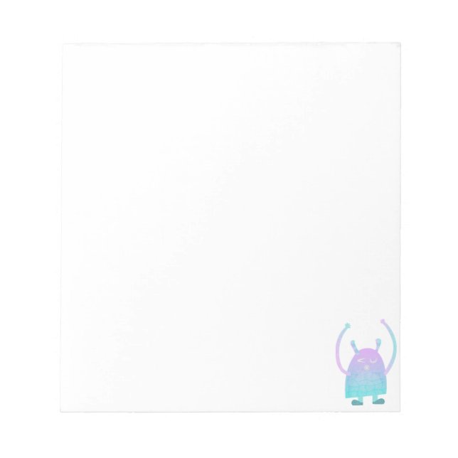 Bloco De Notas Personagem Monstro Adorável Infantil (Frente)