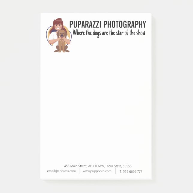 Bloco De Notas Personalização Comercial de Fotografia de Cão (Frente)