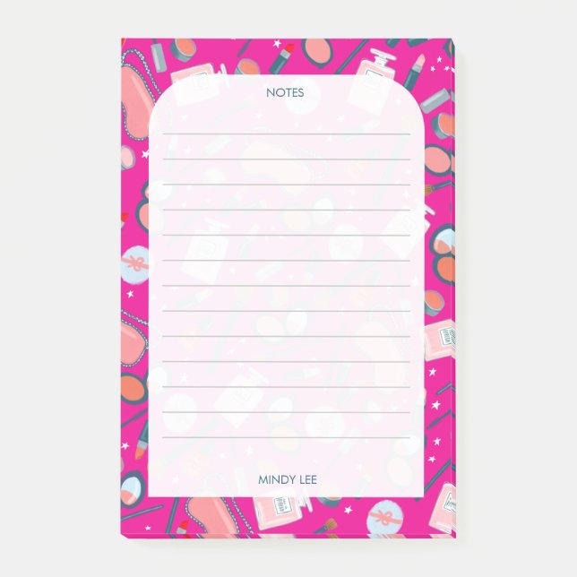 Bloco De Notas Personalização de Artista de Maquiagem de Beleza V (Frente)