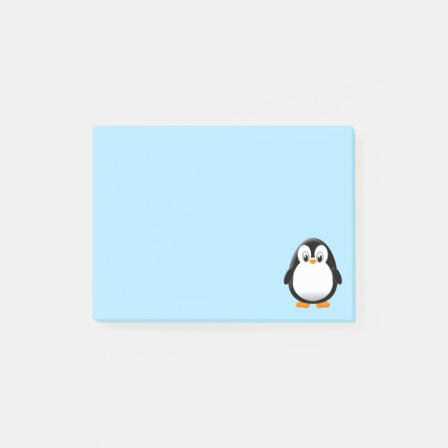 Bloco De Notas Personalização de Cartoon Pinguim Bonito (Frente)
