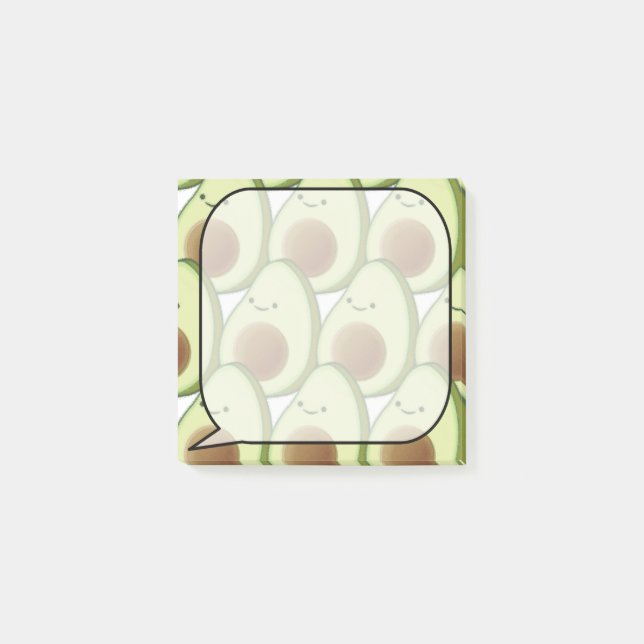 Bloco De Notas Personalização do padrão Avocado de desenho animad (Frente)