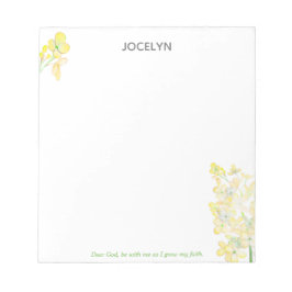 Bloco De Notas Personalizada Minha Fé Amarelo