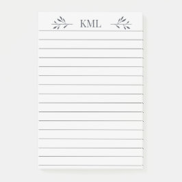 Bloco de Notas Personalizadas com Monograma de Fol