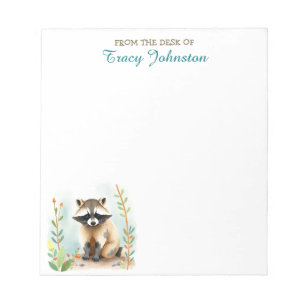 Bloco De Notas Personalizado a partir da secretária de Raccoon