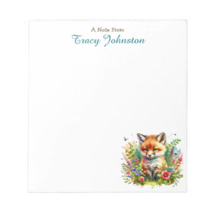 Bloco De Notas Personalizado a partir da secretária de Raposa e