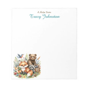 Bloco De Notas Personalizado a partir da secretária de Urso e R