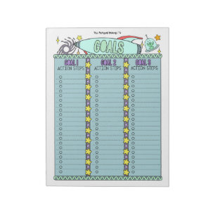 Bloco de Notas Personalizado Aliens Goal Planner