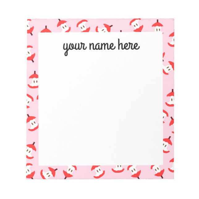 Bloco de Notas Personalizado Apple Core (Frente)