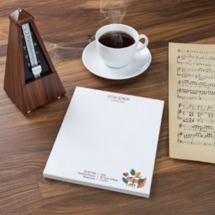 Bloco de Notas Personalizado Artístico de Piano de