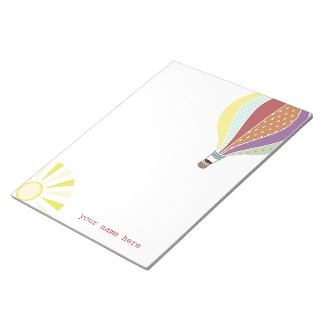 Bloco de Notas Personalizado Balão de Ar Quente &  (Inclinado)