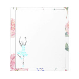 Bloco De Notas Personalizado Ballerina Kennidie | Borda de Rosa