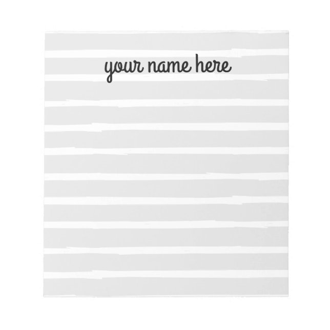 Bloco de Notas Personalizado Cinza com Linhas (Frente)