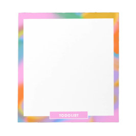 Bloco De Notas personalizado colorido moderno arco-íris abstrato