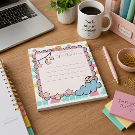 Bloco de Notas Personalizado Colorido Uma Nota Da 