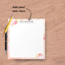 Bloco de Notas Personalizado com Aquarela Abstrata