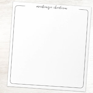 Bloco de Notas Personalizado com Letra Moderna Sim