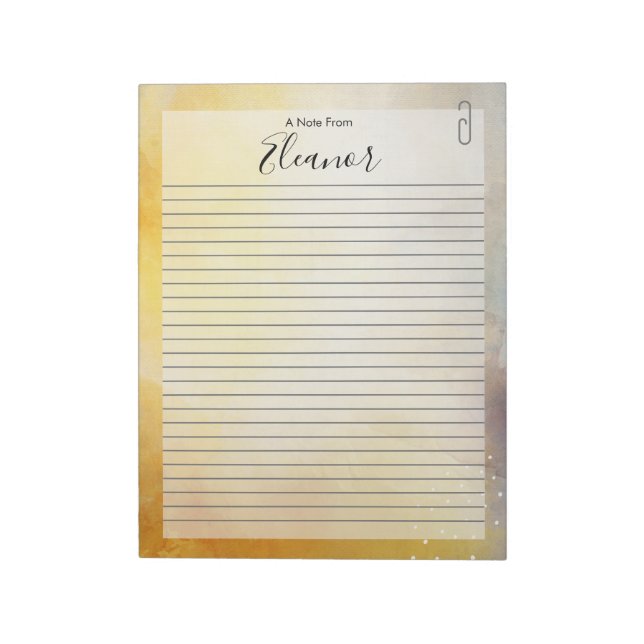 Bloco De Notas Personalizado com Linhas   (Invertido)