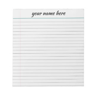 Bloco de Notas Personalizado com Linhas