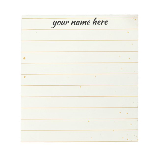 Bloco de Notas Personalizado com Linhas (Frente)