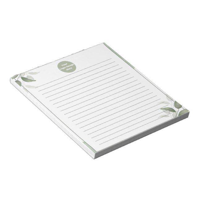 Bloco de Notas Personalizado com Logotipo Presente (Inclinado)