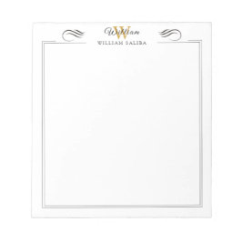 Bloco de Notas Personalizado com Nome e Monograma 