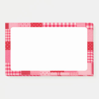 Bloco De Notas Personalizado com retalhos rosa e vermelho