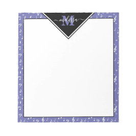 Bloco de notas personalizado com símbolos musicais