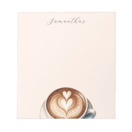 Bloco de Notas Personalizado com Tema de Café com