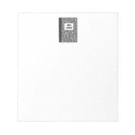 Bloco de notas personalizado composto para profess