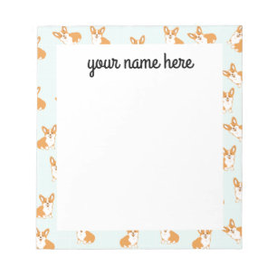 Bloco de notas personalizado Corgi