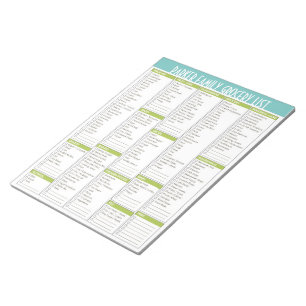 Bloco de notas personalizado da lista do