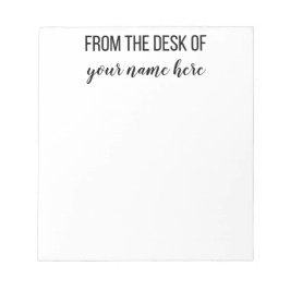 Bloco de Notas Personalizado da Mesa de