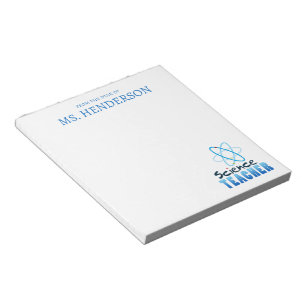 Bloco De Notas Personalizado da Mesa de Professores de Ciências