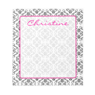 Bloco de notas personalizado damasco