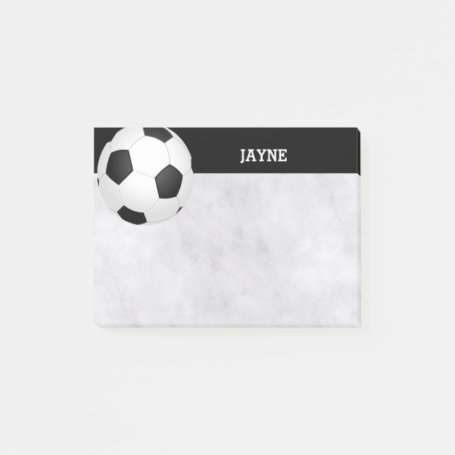 bloco de notas personalizado de bola de futebol pr (Frente)