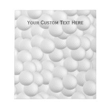 Bloco de notas personalizado de Bolas de Golf