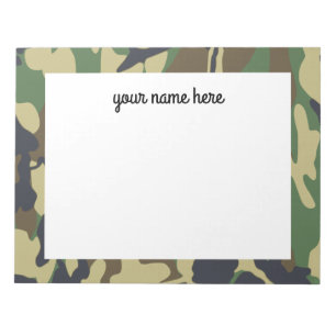Bloco de notas personalizado de Camo