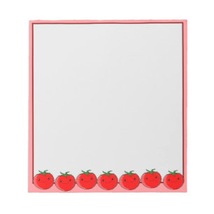 Bloco De Notas Personalizado de desenho de tomate bonito