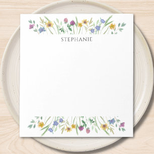 Bloco de Notas Personalizado de Flores Silvestres