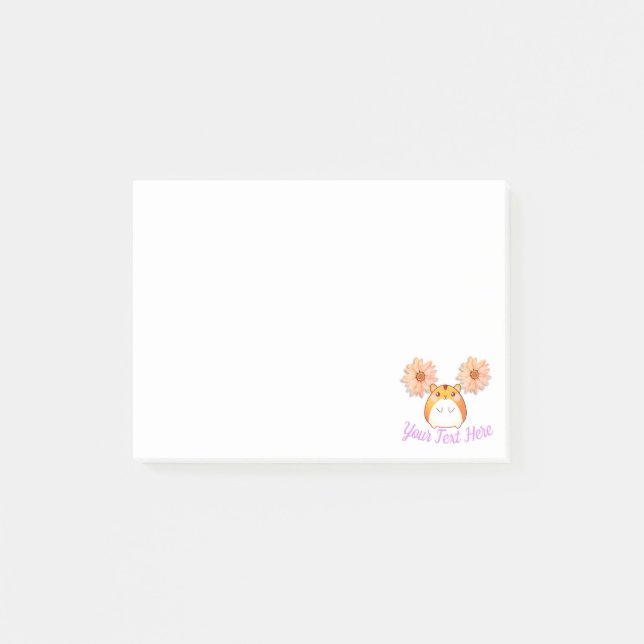 Bloco De Notas Personalizado de Hamster Kawaii Cute (Frente)