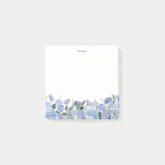 Bloco de Notas Personalizado de Hydrangeas Azuis d