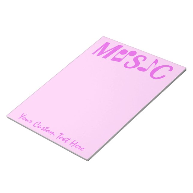 Bloco de notas personalizado de MÚSICA (Inclinado)