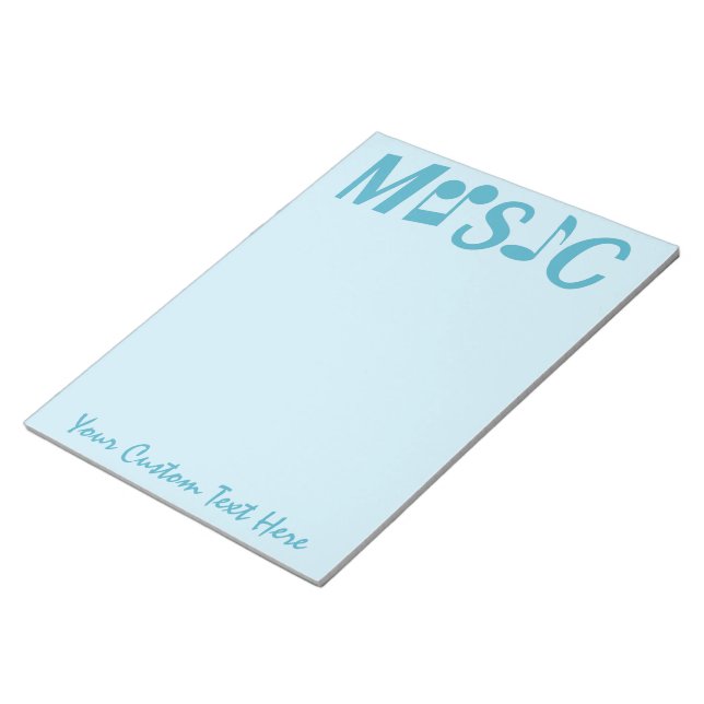 Bloco de notas personalizado de MÚSICA (Inclinado)