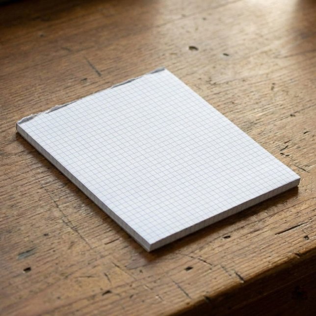 Bloco de Notas Personalizado de Papel Milimetrado  (Small graph paper printable. Use this blank, wide-ruled graph paper for math assignments, journaling)
