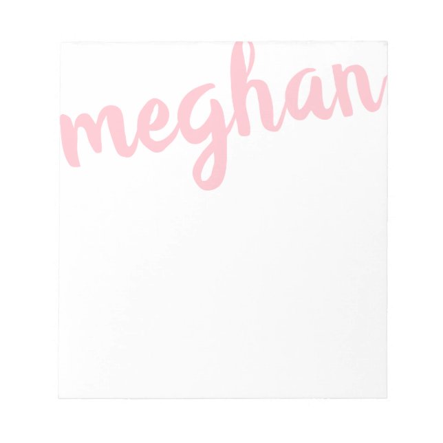 Bloco de Notas Personalizado de Rosa claro Big Nam (Frente)