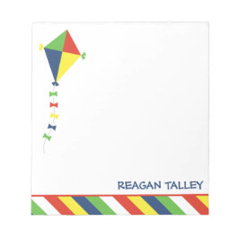 Bloco de Notas Personalizado de Stripes de Kite
