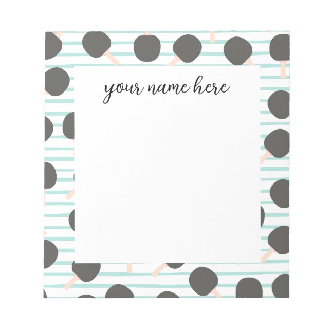 Bloco de Notas Personalizado de Tênis de Mesa (Frente)